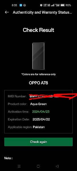 oppo a78.27 din use howa hai 10.10 condition 1