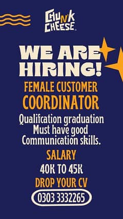 Female Customer Coordinator 0