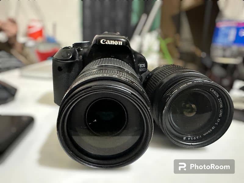 CANON EOS 600D BODY WITH 2 LENS. . 300MM WITH 55MM ORIGINAL LENS 2