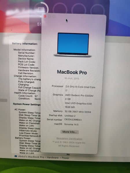 Macbook Pro 2019 16inch INTEL 2