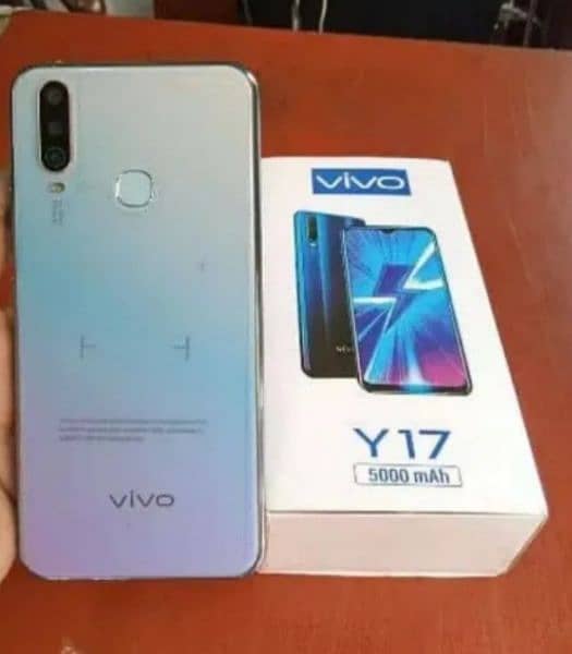 vivo y17 8/256 with full box charger handsfree 1
