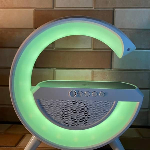 G Shape Speaker With wireless charging and Led light 1
