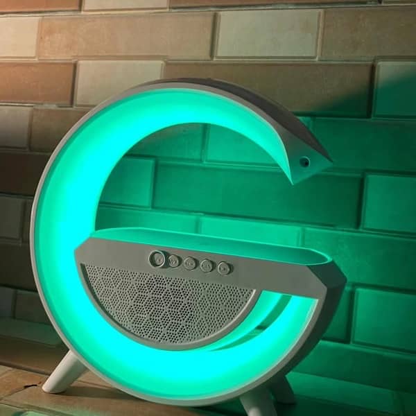 G Shape Speaker With wireless charging and Led light 2