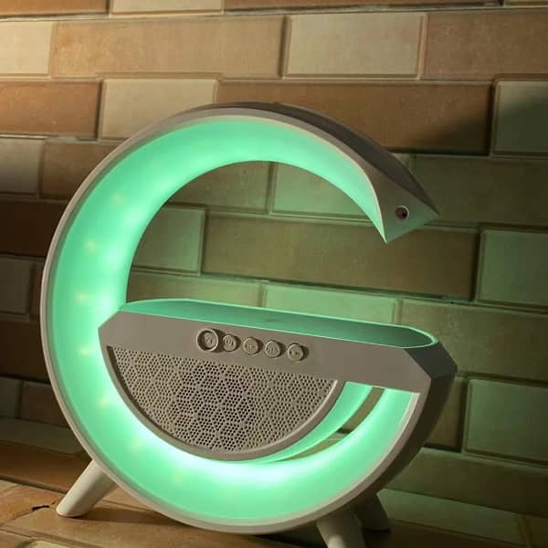 G Shape Speaker With wireless charging and Led light 3