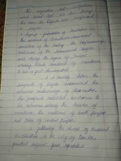 Hand written assignment work