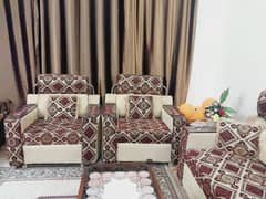 5 seater sofa with tables 0