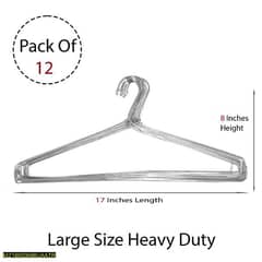 Pack of 12 Cloth Hangers Heavy Duty.