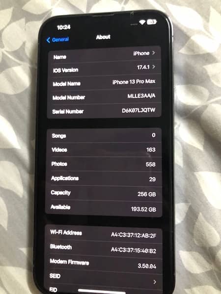 iphone 13 Pro max 256 GB (Factory unlock)sierra blue 5