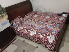bed with side tables for sale in very good condition