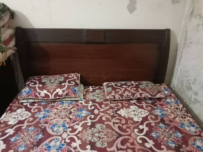 bed with side tables for sale in very good condition 1