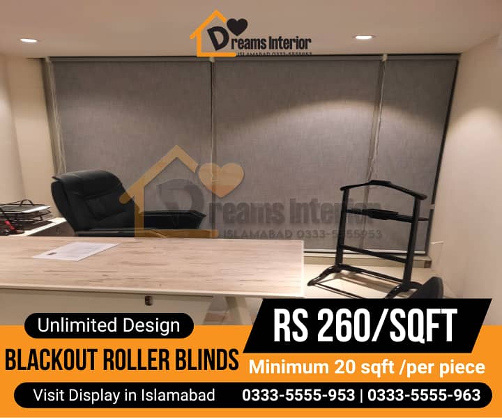 office blinds/rollers blinds /zebra with remote control in Islamabad 17