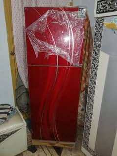 Haier Glass Refrigerator Red