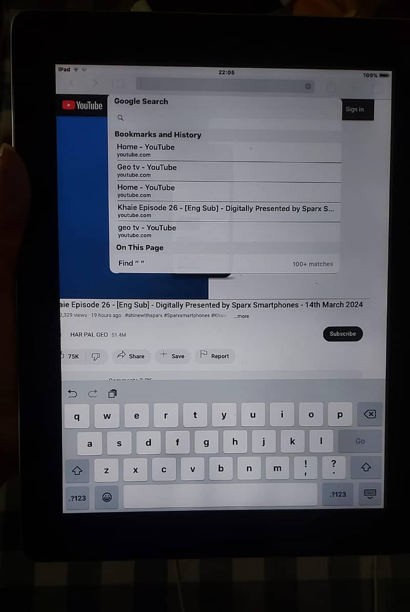 A1395 ipad 16GB PTA approved 2