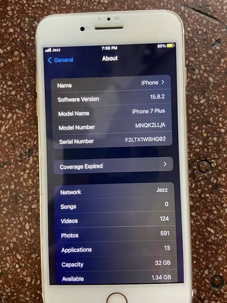 iPhone 7 Plus  PTA approved all ok 10by9 condition  only battery chang 2