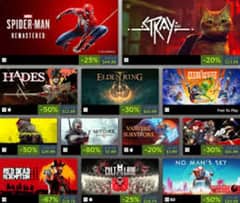 Steam games available over playz games seller