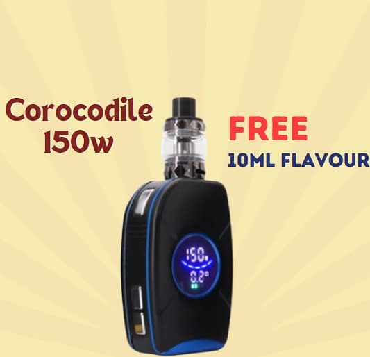Crocodile 150w Vape / Vape Pod Mod / E-Juices / Flavours | Available 4