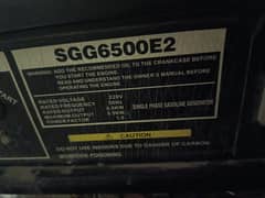 generator used 5.5 KVA maximum power