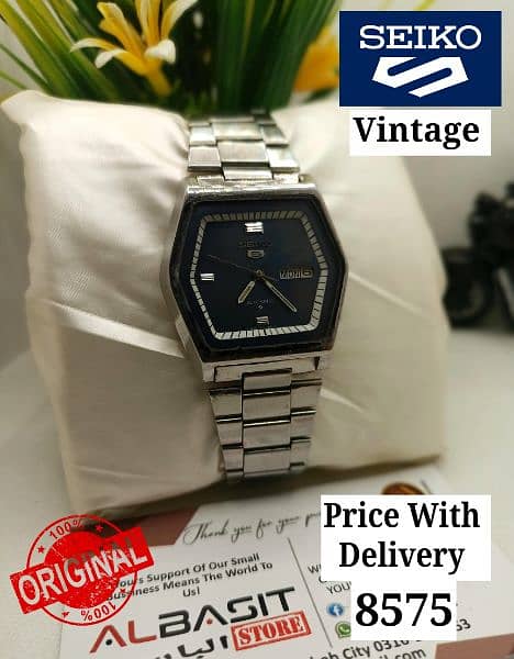 SEIKO 5 CITIZENS ORIENT AUTOMATIC MEN WRIST WATCH 03161737353 18