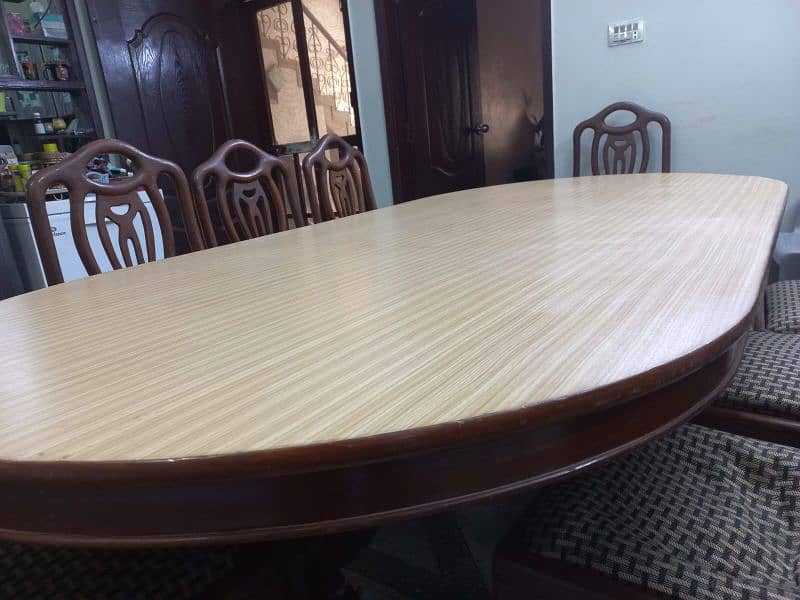 8 seater dinning table wooden 1