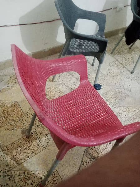 Plastic Chair ( Brown, Red, Golden, Grey ) Per Chair Price 2100 3