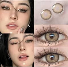 1piar 3tone series coloured contact lenses with free kit and solutions 0