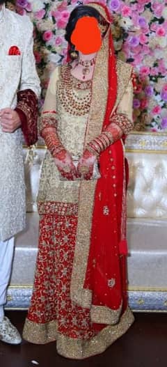 Red Bridal Lahnga. One time used.
