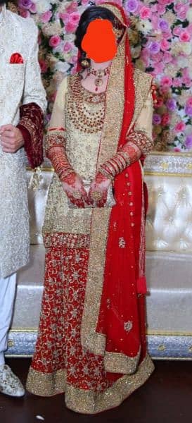 Red Bridal Lahnga. One time used. 0