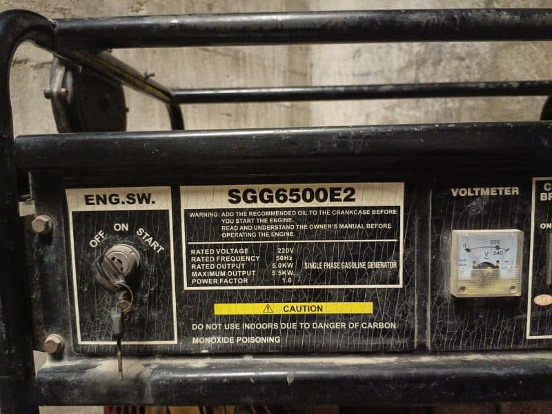 generator used 5.5 KVA maximum power 7
