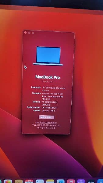 Macbook Pro 2017, 15", Touch Bar, i7, 16/512, 4Gb garafic card 6