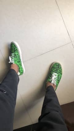 green printed vans 0