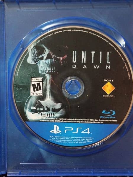 Until Dawn PS4 Game Disc 1