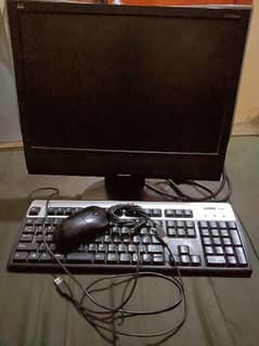 Monitor , keyboard mouse vga cable all