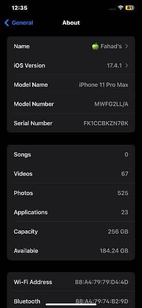 Iphone 11 Pro Max JV 256 GB 6