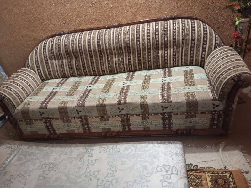 5 seater sofa set pure wood 1