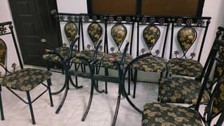 Table's base and 8 chairs available 0