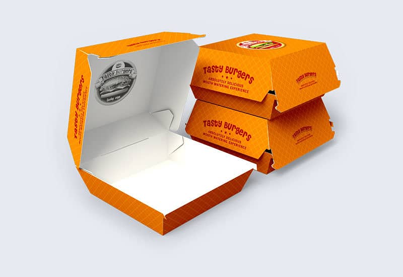 Paper Bag Burger Box Pizza/Cake Box Packaging Courier Flyer Menu Label 16