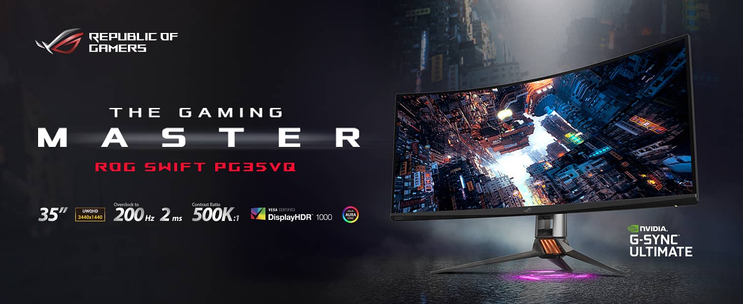 Asus HDR-1000 ROG 35 Inch PG35VQ 200Hz G-Sync Ultimate for Sale 2