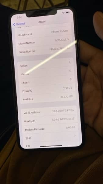 Iphone Xs Max 256 GB PTA Official Approved JV 6