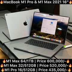 Macbook M1 Pro Pro M1 Max 2021 64GB 1TB 32GB 512GB 16GB 16 Inch 2022