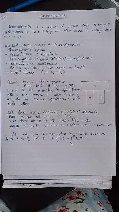 Handwritten assignment work 0