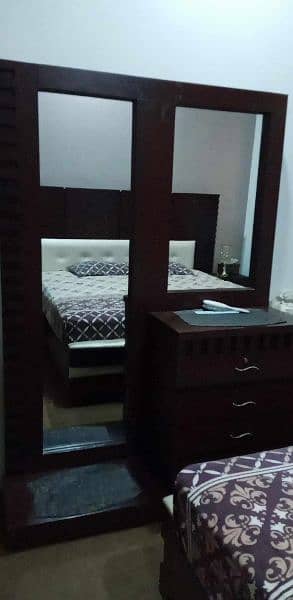 king size bed with matress side tables and dresser 1
