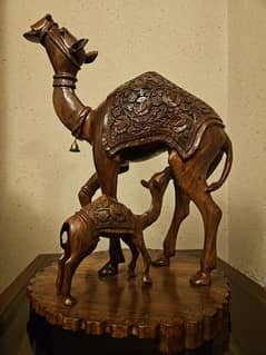 Wooden camel decoration. handmade