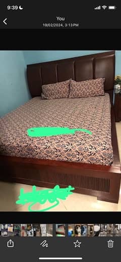 bed in wooden