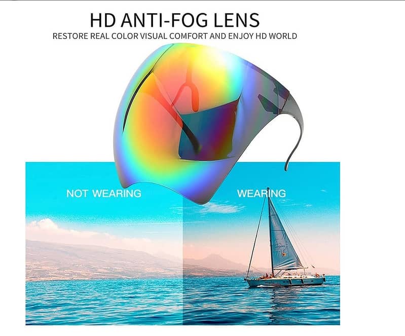 Full Face Mask Shield Glasses Lens Mirror Visor Sunglasses Anti Fog 4