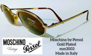 Gold Plated Moschino by Persol Carrera Hilton Original Sunglasses