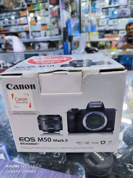 Canon M50 mark II with 14x45mm lens all most new 2
