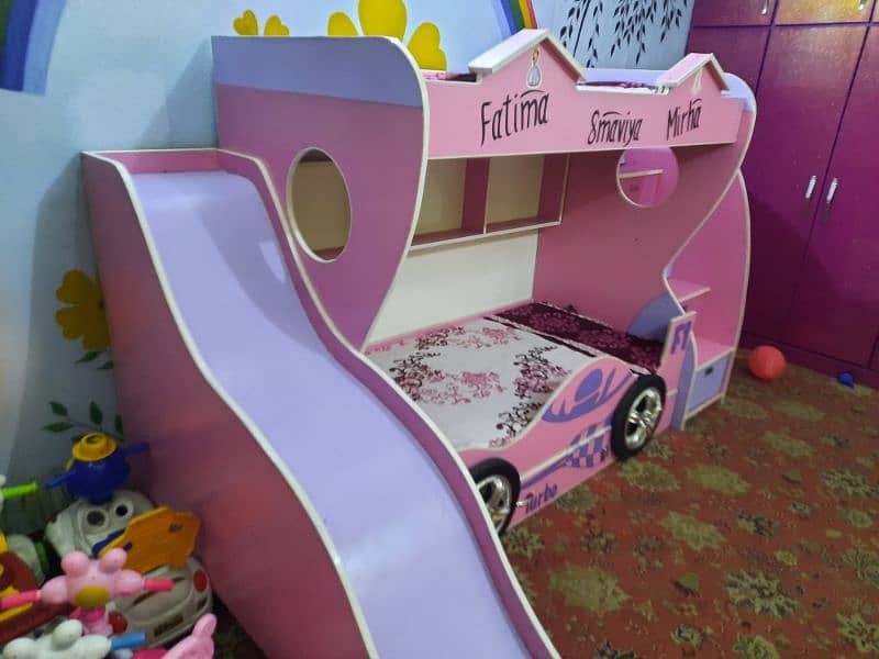 kids bunk bed for urgent sale without mattresses 1