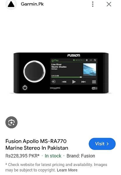garmin fusion Ra770 amplifier wifi 0