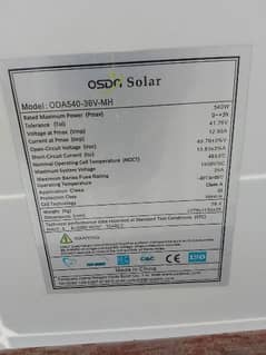 Solar panels 540w in 1 year used