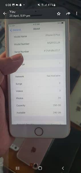 apple iPhone 8plus 256gb pta approved 10/10 condition wifi range kam h 3